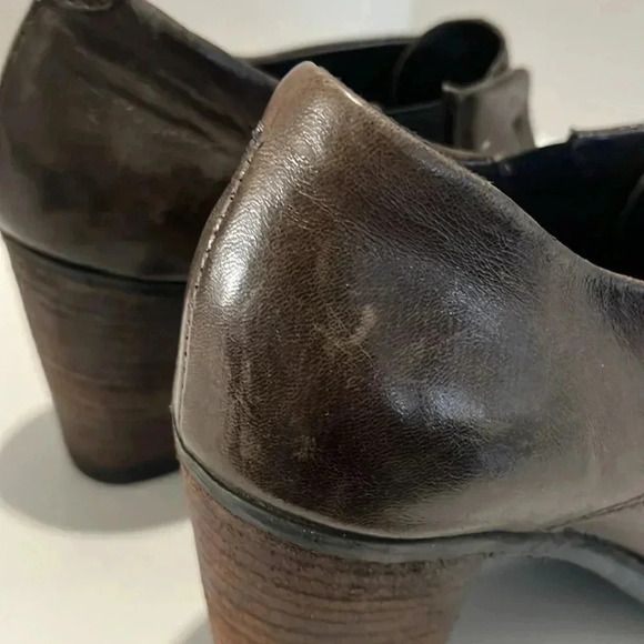 Mjus Italian Leather Slip On Brown Bootie - Picture 11 of 13